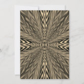 Tribal Copper Sepia Abstract Baby shower Kaart (Achterkant)