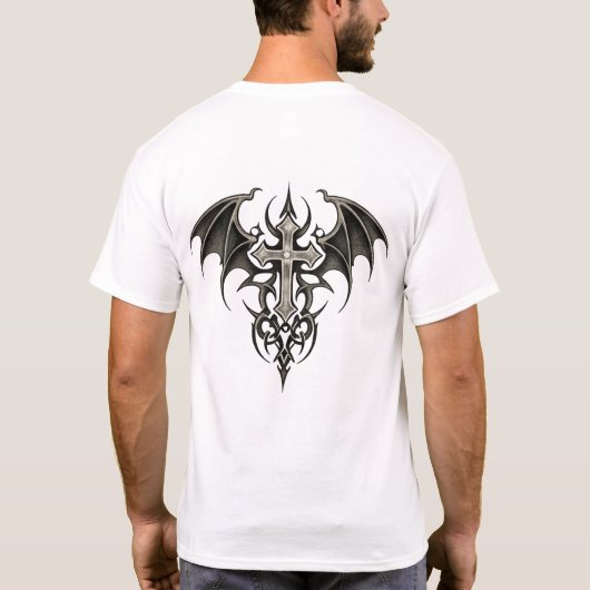 Tribal Cross Emblem T-shirt (Achterkant)