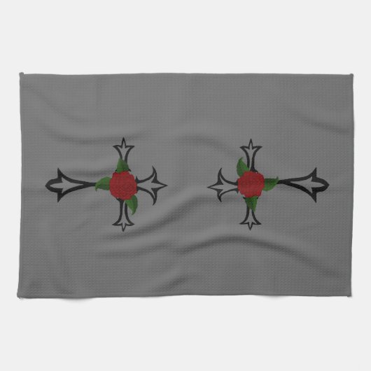 Tribal Cross Keuken Handdoek (Horizontaal)