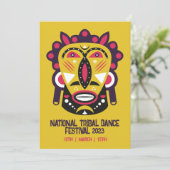 Tribal Cultural Festival Uitnodiging (Staand voorkant)