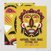 Tribal Cultural Festival Uitnodiging (Voorkant / Achterkant)