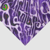 Tribal Cute Tabby Cat Abstracte Paarse Hippie Art Tissuepapier (Detail)