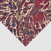 Tribal Cute Tabby Cat Red Brown Hippie Art Tissuepapier (Detail)