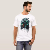Tribal Cyborg Face Floats T-shirt (Voorkant volledig)