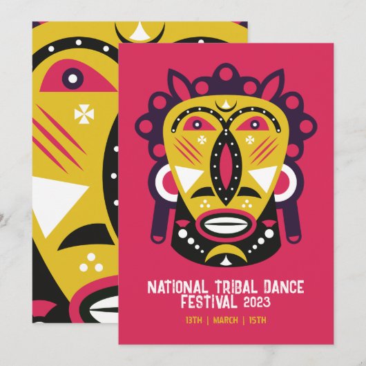 Tribal Dance Festival Kaart (Voorkant / Achterkant)