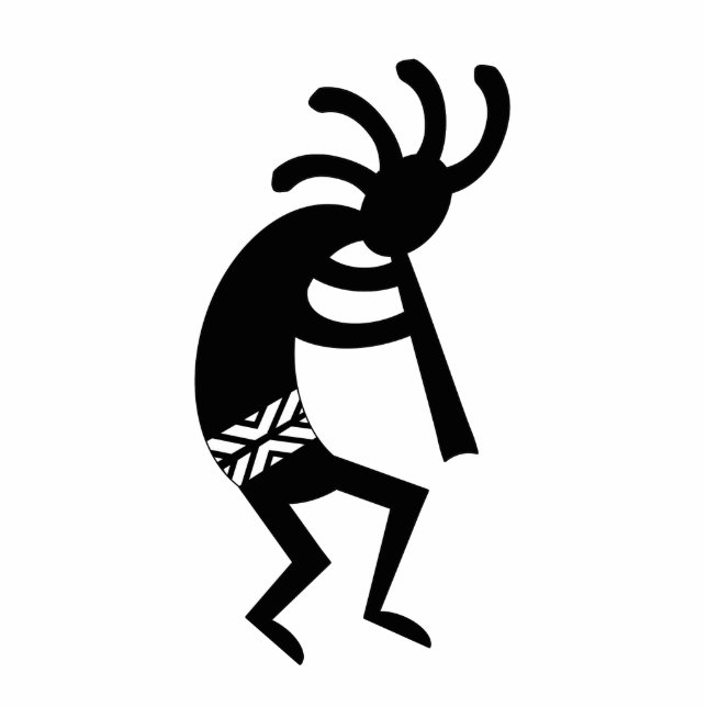 Tribal Dancing Kokopelli zuidwestelijke kerstboom Fotobeeldje Ornament (Voorkant)