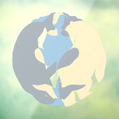 Tribal Decal Beer Whale Art Window Cling (Vel 3)