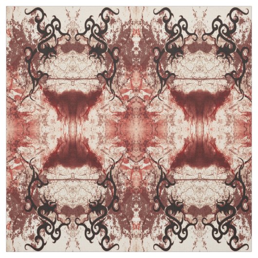 Tribal Decay Damask Gothic Art Stof (Swatch)