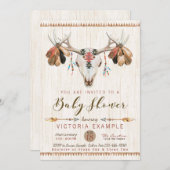 Tribal Deer Skull Baby Shower Uitnodigingen (Voorkant / Achterkant)