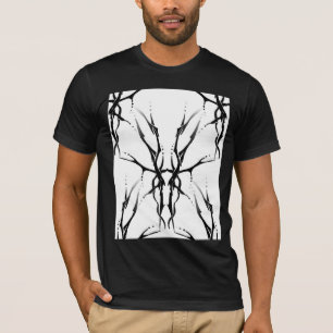 Tribal Deer Skull Tattoo Fantasy Digitale Collage T-shirt