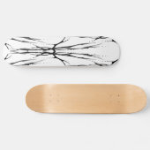 Tribal Deer Skull Tattoo Fantasy Natural Wood Skateboard (Horizontaal)