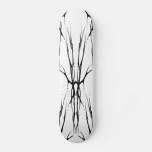 Tribal Deer Skull Tattoo Fantasy Natural Wood Skateboard