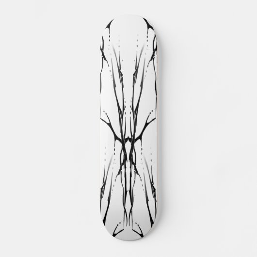 Tribal Deer Skull Tattoo Fantasy Natural Wood Skateboard (Voorkant)