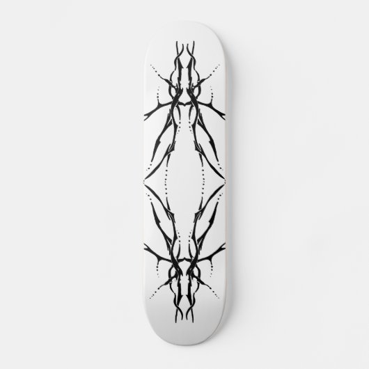 Tribal Deer Skull Tattoo - zwart-wit Persoonlijk Skateboard (Voorkant)