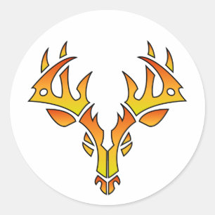 Tribal Deer (vuur) stickers