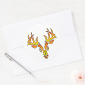 Tribal Deer (vuur) stickers (Envelop)