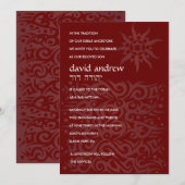 TRIBAL DESIGN Bar Bat Mitzvah Invitation Chocolade Kaart (Voorkant / Achterkant)