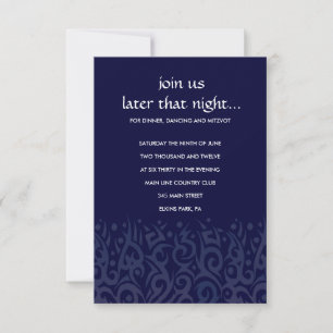 TRIBAL DESIGN Bar Bat Mitzvah Party Kaart Blue