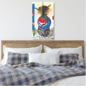 "Tribal Design Blue" Fine Art Canvas Print (Insitu (Slaapkamer))
