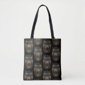 Tribal Design Gold Lynx Tote Bag (Voorkant)
