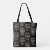 Tribal Design Gold Lynx Tote Bag (Achterkant)