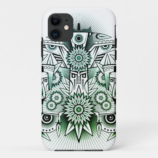 Tribal Design Groene Tint Case-Mate iPhone Case (Achterkant)