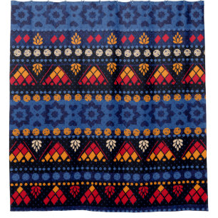 Tribal Design: Multifunctioneel naadloos patroon. Douchegordijn