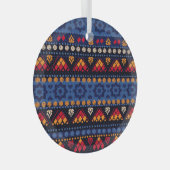 Tribal Design: Multifunctioneel naadloos patroon. Glas Ornament (Voorkant Rechts)