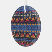 Tribal Design: Multifunctioneel naadloos patroon. Glas Ornament (Voorkant links)