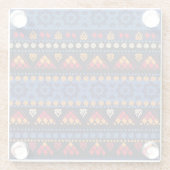 Tribal Design: Multifunctioneel naadloos patroon. Glazen Onderzetter (Achterkant)