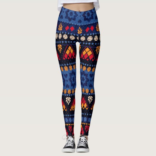 Tribal Design: Multifunctioneel naadloos patroon. Leggings (Voorkant)