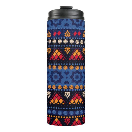 Tribal Design: Multifunctioneel naadloos patroon. Thermosbeker (Voorkant)