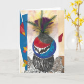 Tribal Design Wenskaart Kaart (Gele Bloem)