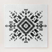 Tribal Design: Zwart Wit Hand-getrokken Legpuzzel (Verticaal)