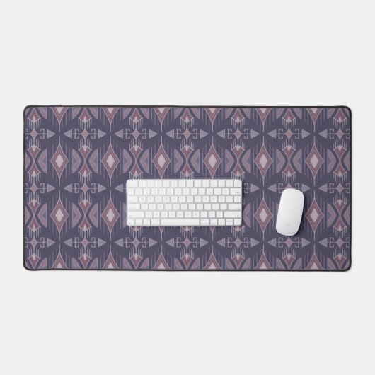 Tribal Diamonds and Arrows, Plum, Lila, Mauve Bureaumat (Keyboard & Muis)
