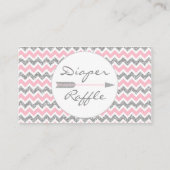 Tribal Diaper Raffle Tickets roze zilveren pow wow Informatiekaartje (Achterkant)