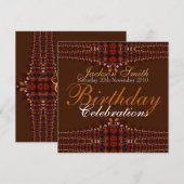 Tribal Digi Lace Verjaardag Uitnodiging (Voorkant / Achterkant)