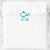 Tribal Dive Fish Ronde Sticker (Tas)