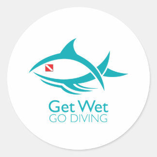 Tribal Dive Fish Ronde Sticker