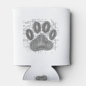 Tribal Dog Pw Druk op vervormde achtergrond Blikjeskoeler (Achterkant)