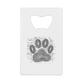 Tribal Dog Pw Druk op vervormde achtergrond Creditkaart Flessenopener (Voorkant)