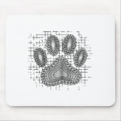 Tribal Dog Pw Druk op vervormde achtergrond Muismat (Voorkant)