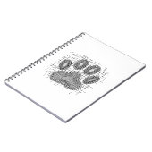 Tribal Dog Pw Druk op vervormde achtergrond Notitieboek (Linkerzijde)