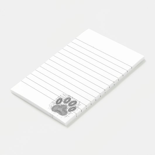 Tribal Dog Pw Druk op vervormde achtergrond Post-it® Notes (Schuin)