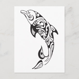 Tribal Dolphin Briefkaart