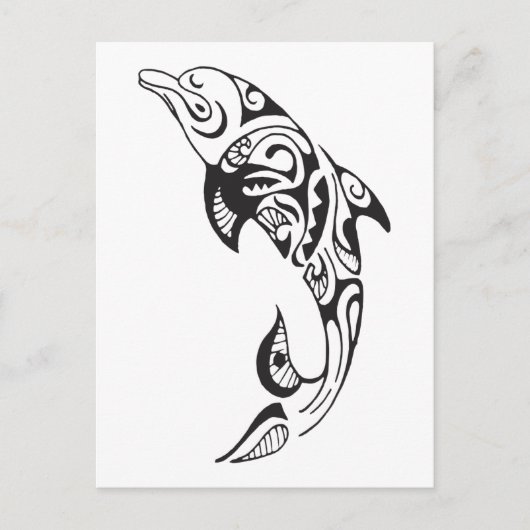 Tribal Dolphin Briefkaart (Voorkant)