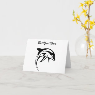 Tribal Dolphin Design gestileerde geometrische oce Kaart