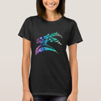 Tribal Dolphin Pod Ocean T-shirt