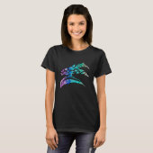 Tribal Dolphin Pod Ocean T-shirt (Voorkant volledig)