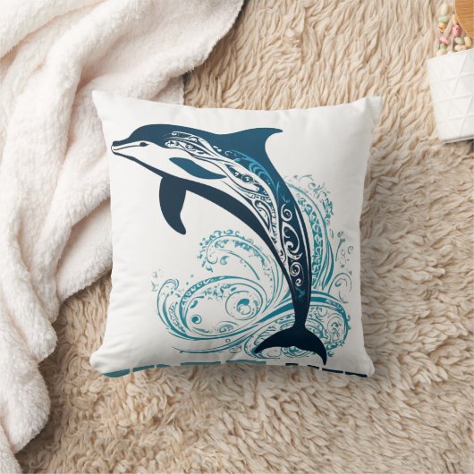Tribal Dolphin Print Kussen (Deken)